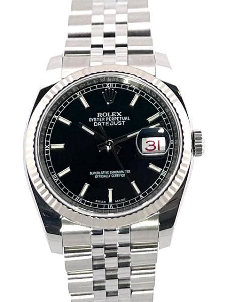 rolex datejust 36 116234 schwarz index jubile-band|Rolex Datejust 116234.